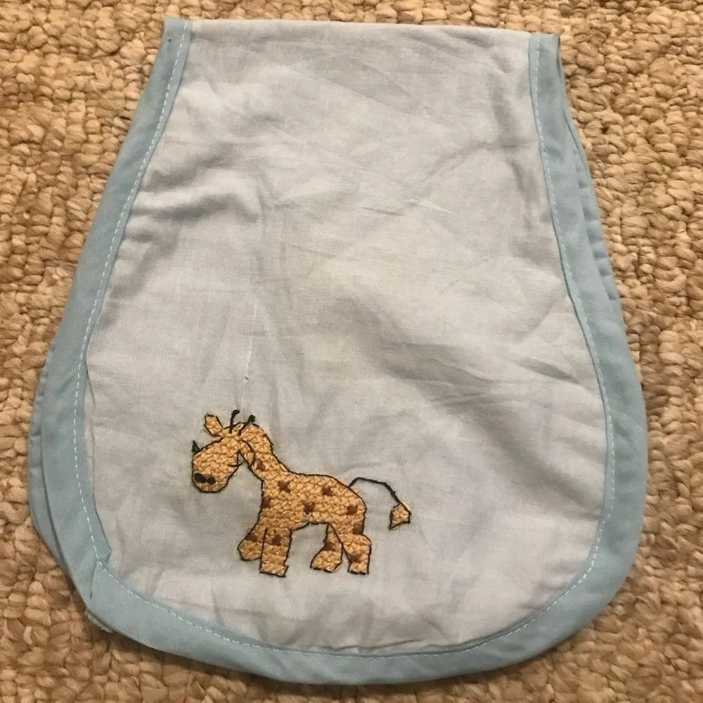 Rare Vintage 1960’s Baby Nursery Burp Cotton Cloth